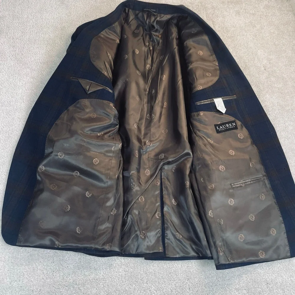 Lauren Ralph Lauren Lexington Sport Coat Mens 46L Plaid Stretch‎ NWT